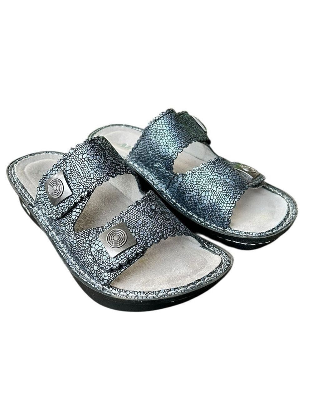 Alegria Violette Adjustable Double Strap Sandals Cushion Footbed EC EU37 US7/7.5